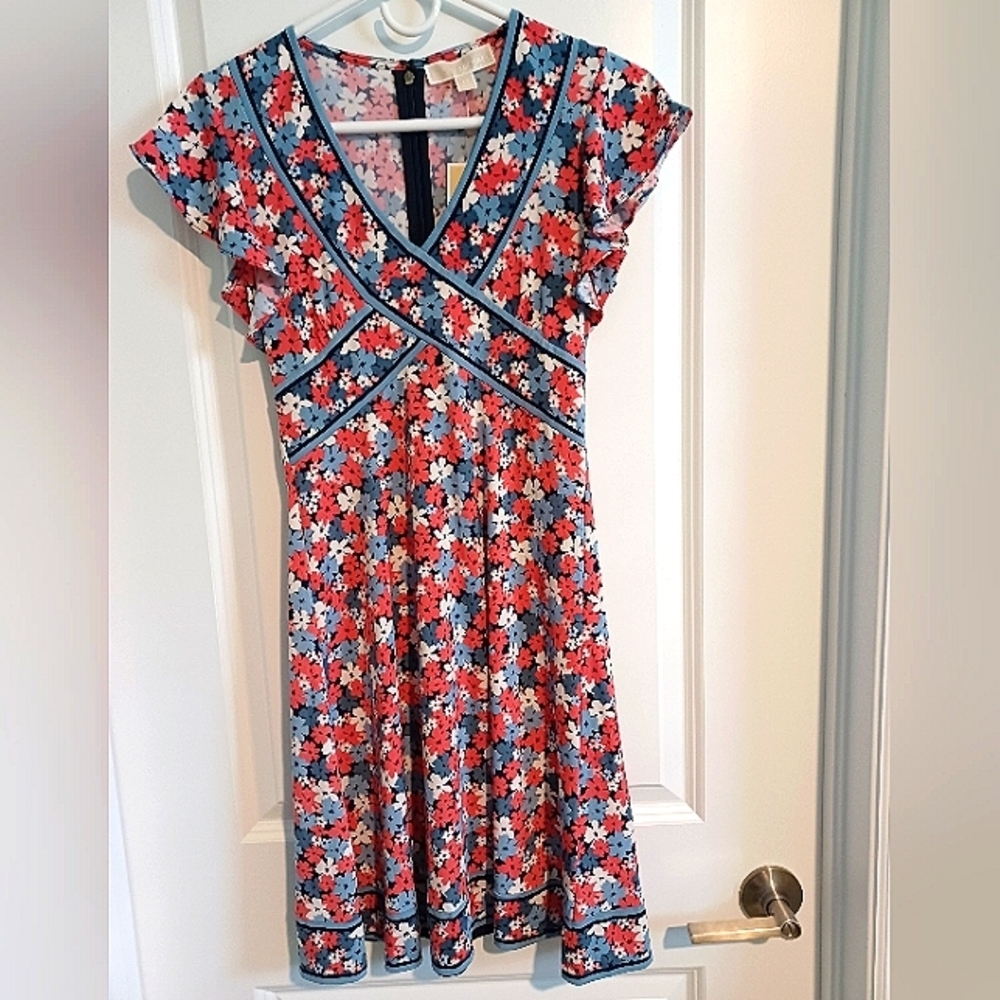 Michael Kors Flutter Sleeve Dress Size XS NWT